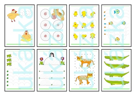 Grafomotorická cvičení - Zvířátka