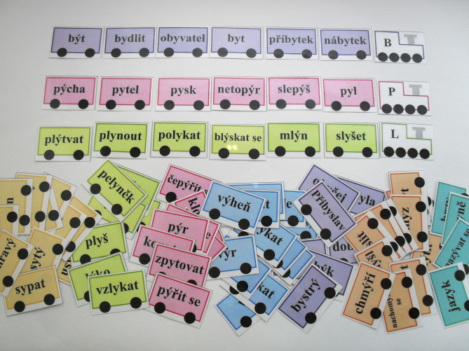 Vlak - vyjmenovaná slova