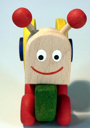 Šnek - dřevěná hračka