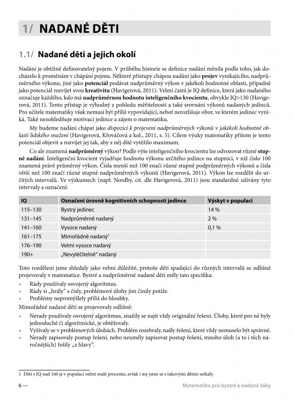 Matematika pro bystré a nadané žáky