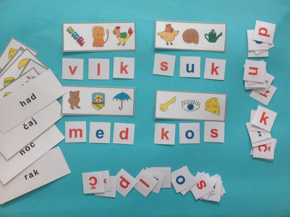 Montessori - Skrytá slova 1