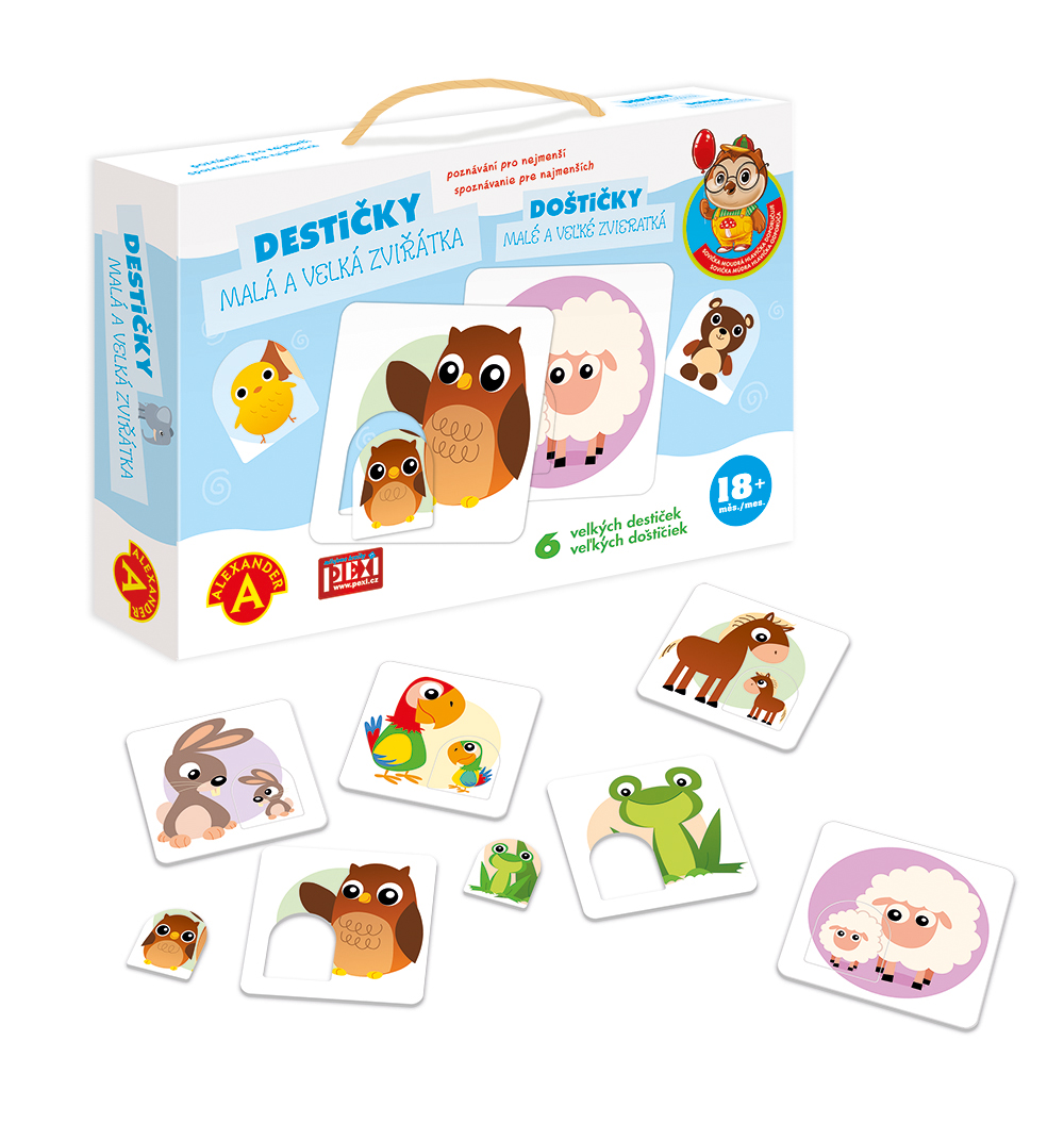 Poznávání pro nejmenší - Destičky Malá a velká zvířátka