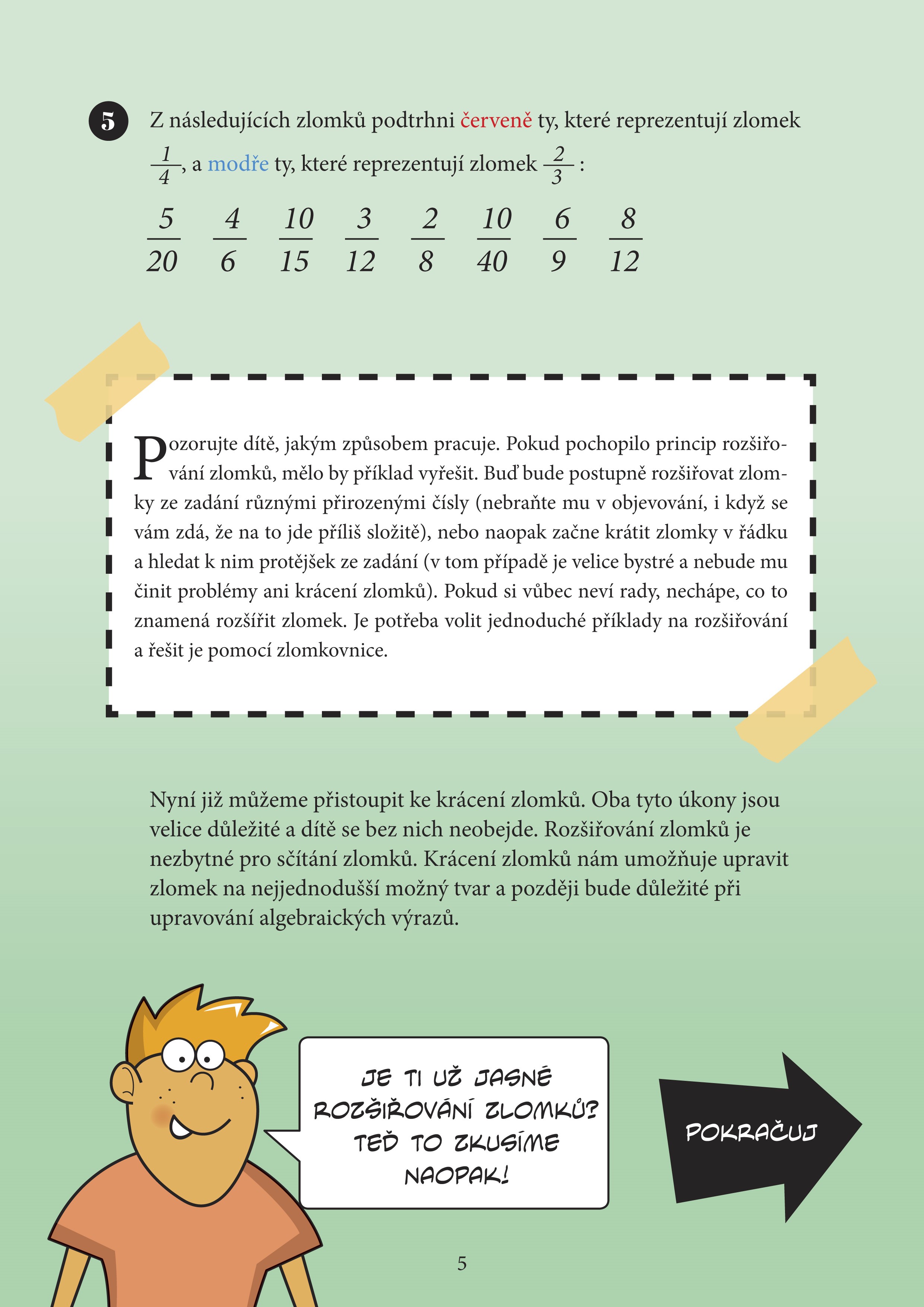 Mami, tati, já těm zlomkům nerozumím - 2. stupeň ZŠ