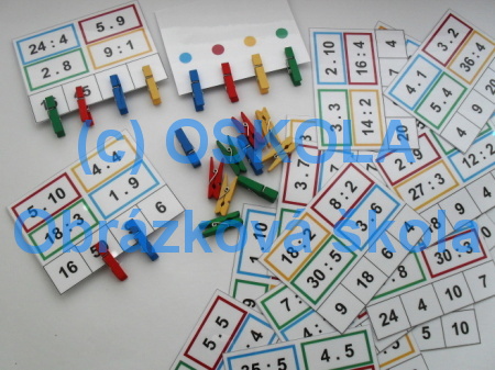 Násobení a dělení s kolíčky 1