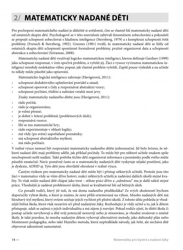 Matematika pro bystré a nadané žáky