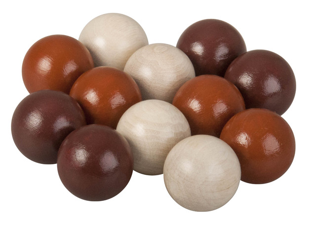 Hlavolam hnědopřírodní kuličky