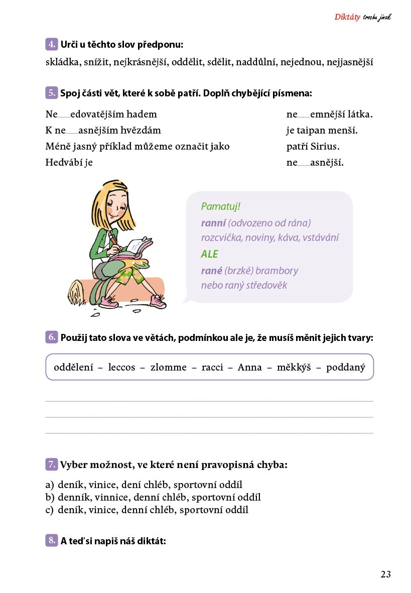 Diktáty trochu jinak pro 5. třídu ZŠ