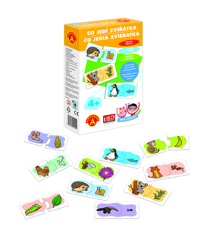 Hra školou - Co jedí zvířátka