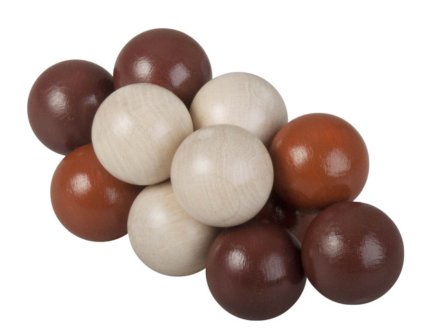 Hlavolam hnědopřírodní kuličky