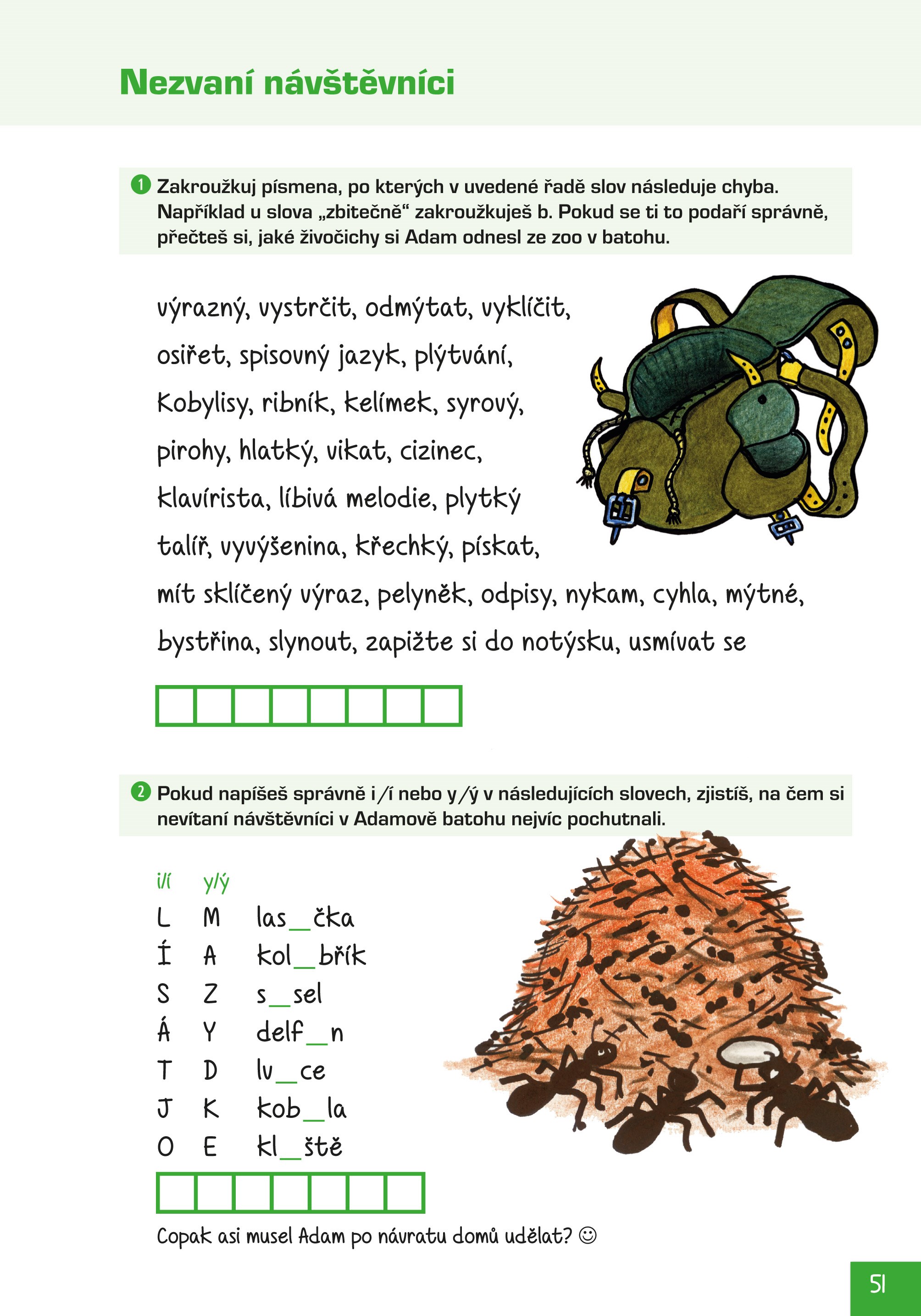 Hrátky s vyjmenovanými slovy