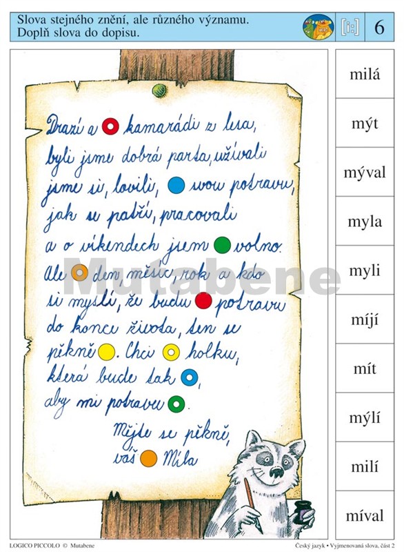 ČJ - Vyjmenovaná slova - část 2