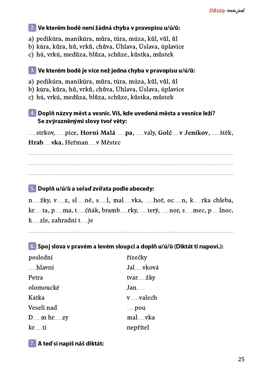 Diktáty trochu jinak pro 5. třídu ZŠ