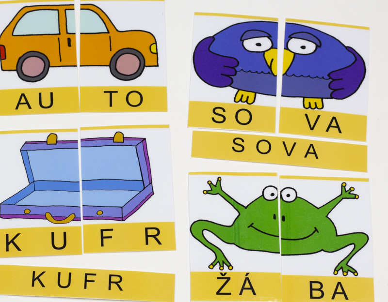 Skládačky se slovy - Dvě slabiky