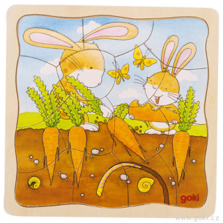 Zeleninový záhonek – vývojové puzzle, 53 díly